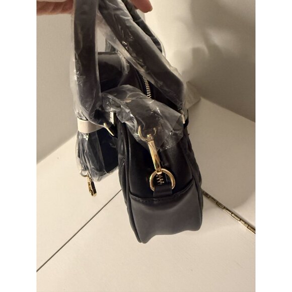 Valentino Orlandi Black Quilted Leather Zip Crossbody Purse NWT $199 [jb] - Picture 10 of 14